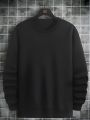 Men's Solid Color Crew Neck Loose Fit Pullover Sweatshirt For Summer Season. 