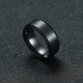 Stainless Steel Black Rings For Men And Women | Black Solid Stainless Steel Casual Fashion Unisex Ring | Casual Unisex Ring. 