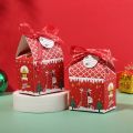 10Pcs New Kraft Paper Christmas Gift Box Xmas Ornament Tag Pendant Candy Bags House Shape Navidad Packaging Boxes New Year. 