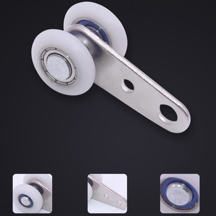 NAMUNY%20Pack%20of%2010%2045X19%20mm%20Metal%20Bearing%20Pulley%20Blocks%20with%202%20Plastic%20Wheels%20for%20Cabinet%20Sliding%20Doors%20-%20Image%206