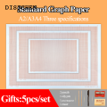 DISICHEN Hot Selling Standard Coordinate Paper A4/A3/A2 Grid Paper Plaid Drawing Paper Manuscript Drafting K-line Calculation Graph Logarithmic Paper. 