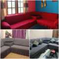 Spandex Latex Stretch L Shape Sofa Cover (Corner Sofa Cover). 