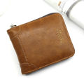HOT MenBense Men's Short New Wallet Fashion Casual Large-Capacity Wallet Multi-Card Wallet Men's Retro Style PU Soft Leather Men's Zipper Coin Purse Dompet Lelaki Pendek Zip Beg Duit Syiling 男士钱包短款零錢包. 
