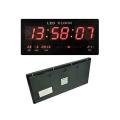 Large Digital Wall Clock With Date & Temperature. 