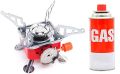 Portable Small Size Travelling Stove for Travel Camping, Outdoor with 1 pc Gas Fuel tank. 