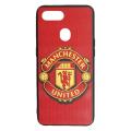 Red Manchester United Printed Mobile Back Cover For Oppo F9. 