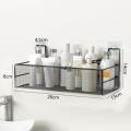 No punch Wall-mounted bathroom shelf Convenient Wall-mounted Shower shampoo rack Kitchen condiment storage basket for Home Hotel College dorm Apartments Organizing toiletries Bathroom Shower Kitchen. 