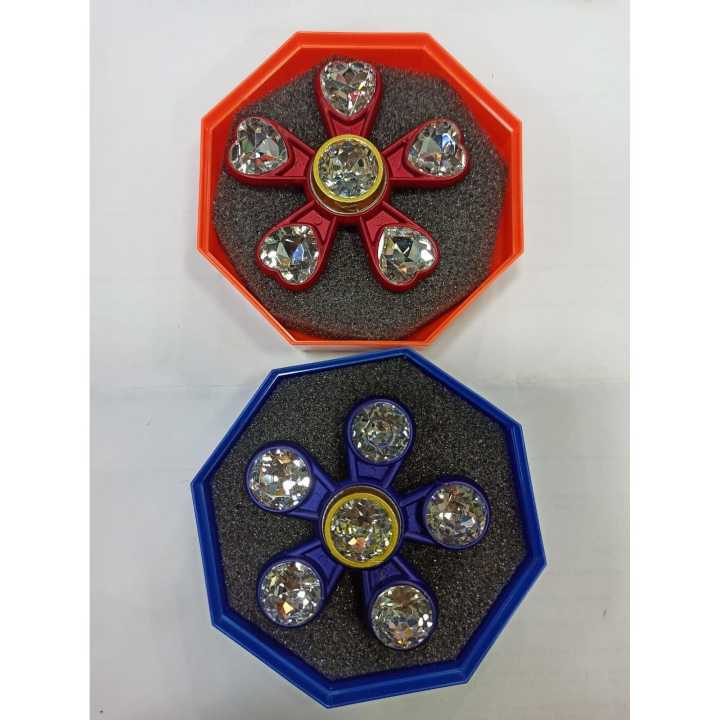 6 Diamond High Speed Metal Fidget Spinner Toy