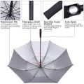 Uv Proof Black Coating Fiberglass Automatic Opening Golf Windproof & Waterproof Umbrella HiQuality. 