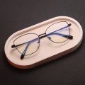 Blue Ray Cut Cat Eye Pink & Black Metal Frame Glass For Women. 