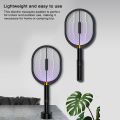 USB Rechargeable Electric Mosquito Swatter Household Mosquito Swatter Handheld/Vertical/Wall-mounted 3-in-1 Electric Mosquito Swatter Purple Light Mosquito Swatter.