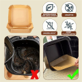 NXFDSIOZ Baking Paper for Hot Air Fryer Square (20 cm), Pack of 200 Airfryer Baking Paper Disposable Non-Stick Paper Waterproof. 