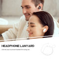 Headphone Anti-lost Rope Ear Bud Holders Sky Blue Detachable Comfort Whistle Tip Earplugs Concerts Lanyard Accessories. 