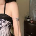 Titanium Steel Pull Butterfly Necklace Women's Long Tassel Clavicle Chain Light Luxury Fashion Versatile Hot Girl Body Jewelry Cologo. 