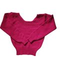 Women's Red Woolen Blouse/Sweater Full Sleeves Warm and Stylish Winter Wear. 