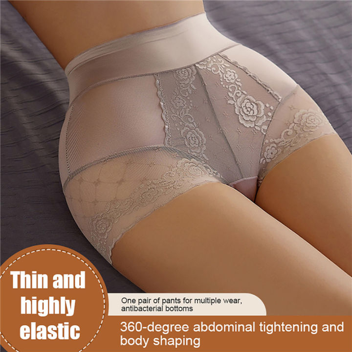 Special Offer Women Mid Waist Control Panties Seamless Shapewear Briefs With Lace Slimming Shorts Flat Belly Shaping Postpartum Underwear