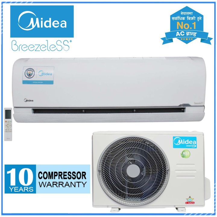 Midea BreezeleSS+ series 1 ton DC Inverter Wall Mounted AC