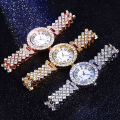 Creative Luxury Quartz Watch Set / Girls Fashion Premium Alloy Watchband Crystal Bracelet Watchs. 