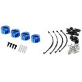 NAMUNY Blue RC Metal 7.0 Wheel Hex 12mm Drive with 4Pcs 1/10 Leaf Springs Set HighLift Chassis. 