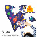 Unikplay Shape Puzzle Game | 16 Big Puzzle Pieces with Game Cards for Learning & Fun |. 