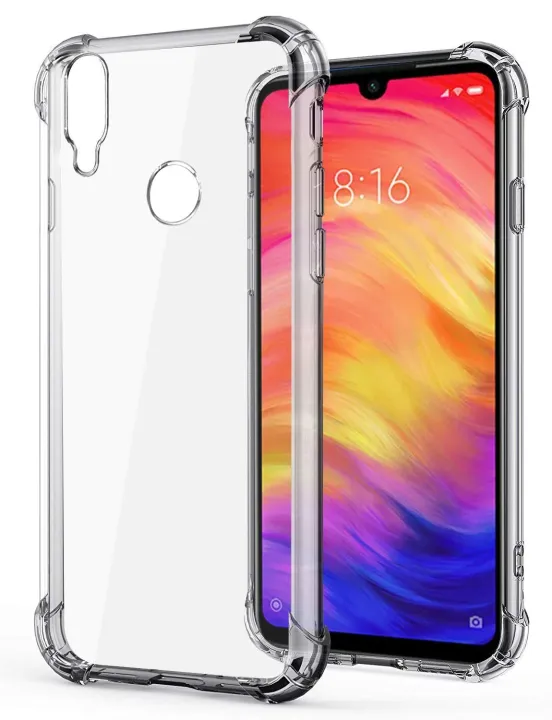 Xiaomi%20Redmi%20Note%207%20/%207%20Pro%20/%207S%20TPU%20Case%20Transparent%20Back%20Cover%20with%20Drop%20Protection%20side%20-%20Image%202