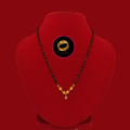 Panchadhatu Ring With Gold Plated Ball Design Mangalsutra with Black Crystal Beads Chain and Ring Combo Set for Women Gold Plated Ball Design Nepali Mangalsutra Earring Set Ball Design Pendant, Latest Nepali Style Earrings Combo for Women. 
