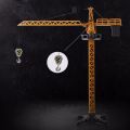 Classic Lifting Tower Tower Crane Model Simulation Excavator Engineering Vehicle Toy Diecast Alloy Car Construction Model Educational Toy. 