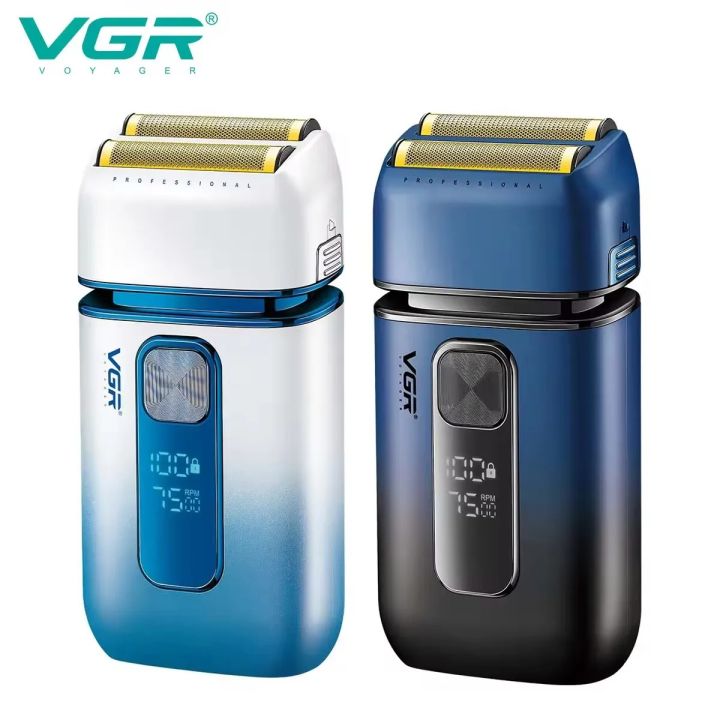 VGR%20V-362%20SUPER%20TRIM%20Foil%20Shaver%20For%20Men%20%7C%20Titanium%20Dual%20Foils%20%7C%202%20Speeds%20(7000/7500%20RPM)%20%7C%20IPX-6%20Waterproof%20%7C%20Rechargeable%20Beard%20Shaver%20Razor%20%7C%20LED%20Display%20%7C%20Travel%20Lock%20-%20Image%202