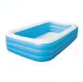Bestway Inflatable Swimming Pool Adult Kids Family Size Inflatable And Thickened 3 Layer Outdoor Blue Rectangular Large Size 3.05m x 1.83m x 56cm. 