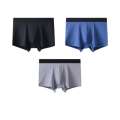Inben Inner Double Art Pure Mens Underwear Modal Crotch Large Size Mid-Waist Breathable Combed Cotton Boxer Briefs. 