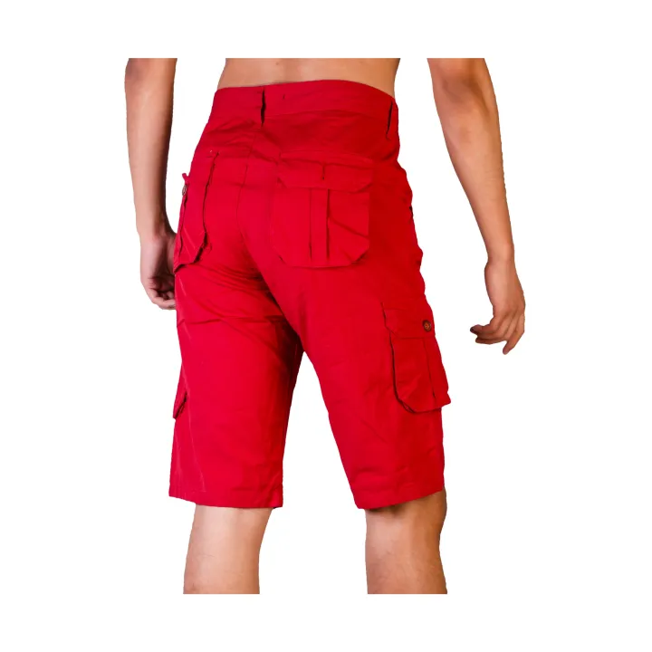 Red%20Classic%20Cotton%20Box%20Half%20Pants%20For%20Men%20-%20Image%204