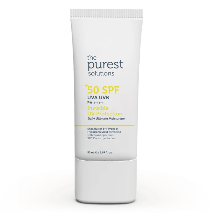 The Purest Solutions Invisible UV Protection Daily Intensive Moisturizer Sunscreen Spf 50 + 50 Ml | Made in Turkey