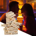 Couple Stacking Tower Block Game Jenga Block Game Zenga Valentine's Day Love Theme Tumbling Tower Challenge , Fun Adult Couples Night Play , Interactive Relationship Game , Perfect For Date Nights , Parties , And Romantic Celebrations. 
