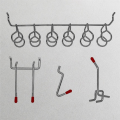 114 Pcs Peg Board Hooks Assortment with Metal Hooks Sets, Hole Plate Bins, Peg Locks for Organizing Storage System Tools Easy to Use. 