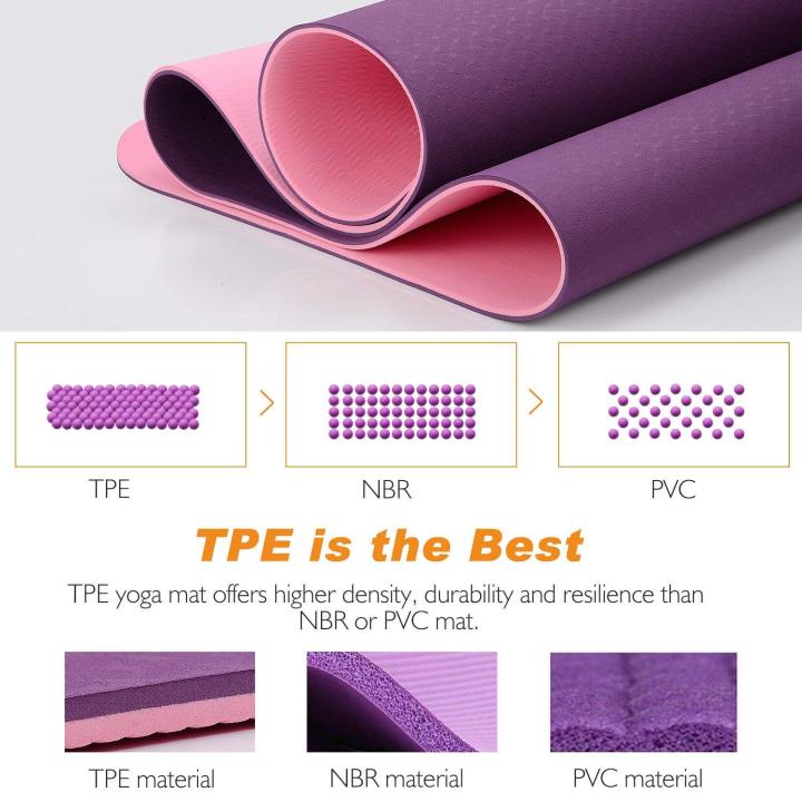 Eco%20Friendly%20TPE%20Yoga%20Mat%20Dual%20Layer%20,%20Double%20Colored%20Eco%20Friendly%20Yoga%20Mat%206%20Mm%20Color%20may%20Vary%20,%20Dual%20Color%20-%20Image%202