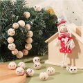 (GGBR) Cute Wooden Beads DIY Wooden Ball Toys Natural Wood. 