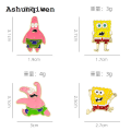 Ashunqiwen [ New ] Sponge Baby Paida Star Brooch Cute Cartoon Anime Badge Clothes Schoolbag Pin Accessories. 