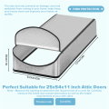 Attic Stairs Insulation Cover Reflective Radiant Barrier Reflects 95% of Radiant Heat RV Stair Heat Shield 25x54x11In for Pull Down Stairs. 