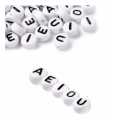 40 Gram Black & White Mixed English Letter Acrylic Beads Alphabet Beads for Charms Bracelet Necklace For Jewelry Making DIY. 