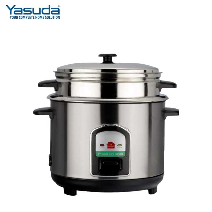 Yasuda 2.8 Ltrs Stainless Steel Rice Cooker with Steamer | (YS-28SQ) | 1000 Watts