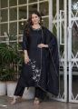 Women’s Viscose Rayon Embroidery Straight Kurta with Pant and Dupatta Set By Sapnaaz Fashion. 