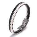 【Exclusive Offer】New Style Bracelet Men's Summer 2021 Charm Woven Leather Bracelet Multi-color Pattern Alloy Hidden Buckle Bracelet for Women. 