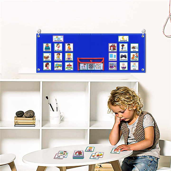 Visual%20Schedule%20for%20Kids%20Daily%20Routine%20Chart%20with%2070%20Cards%20Felt%20Autism%20Learning%20Behavioral%20Tool%20for%20School%20-%20Image%205