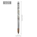 1Pc Rose Gold Kolinsky Sable Acrylic Nail Brush with Glitter 12. 