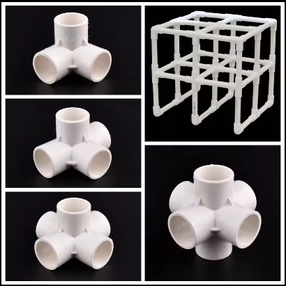 Pvc%20Three-dimensional%20Pipe%20Fittings%20Three-way%20and%20Four-way%20Right-angle%20Joint%20Water%20Pipe%20Diy%20Accessories%20-%20Image%202