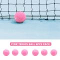 6Pcs Pack Pink Tennis Balls Wear-Resistant Elastic Training Balls 66mm Ladies Beginners Practice Tennis Ball for Club. 