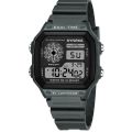 New Attractive Design Plastic Grey Strap Square Shape Dial Waterproof Digital Watch For Men- TIme Plaza. 