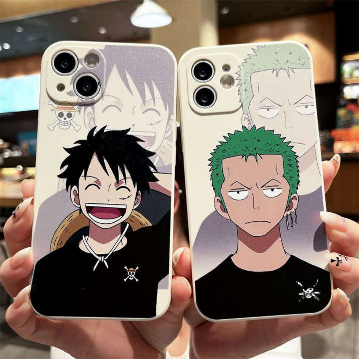 One Piece Luffy Compatible with VIVO iQOO 12 Phone Case Y70s Liquid Silicone X90 Pro Simple S15 Mens Style