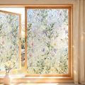 Decorative 45x200cm Decorative Window Film PVC Floral Stained Glass Window Sticker Removable Static Cling Privacy Sticker Bathroom. 