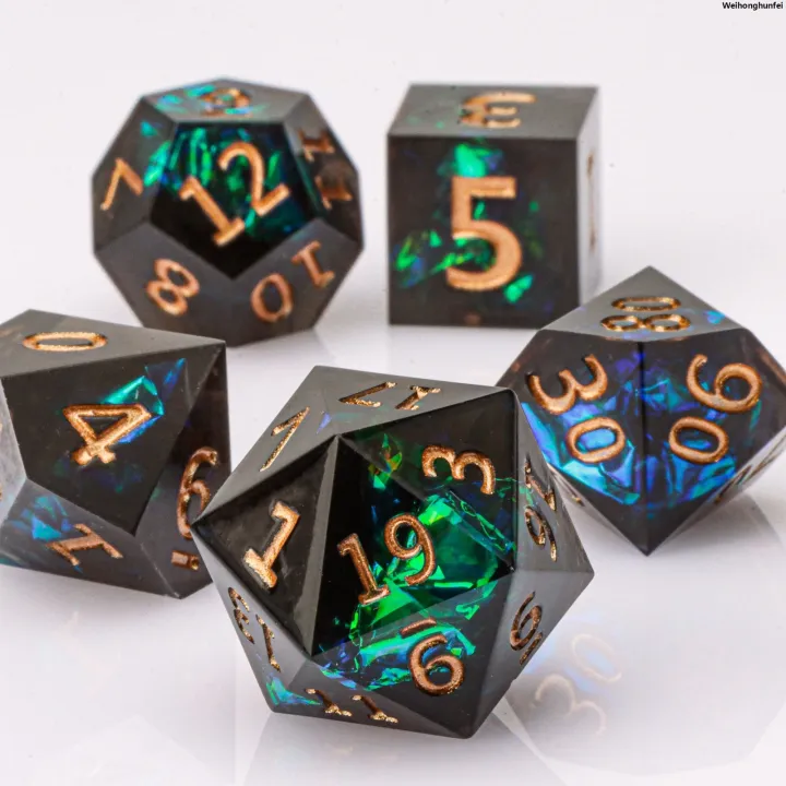 Weihonghunfei%E3%80%902025%20Version%E3%80%91%20Set%20Dice%20Resin,%20Resin%20DnDD,%20Dragon%20and%20Applicable,%20D%20Make%20Handmade%20Resin%20Polyhedron%20D%20Dice%20Set%20in%20Dungeon%20D%20and%20Dice%20with%20Sharp%20Edge%20Dice%20Green%20Affordable%20-%20Image%208